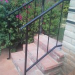 stairway handrails metal image