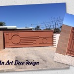 art deco metal matching gates image