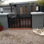 black side gate for patio image