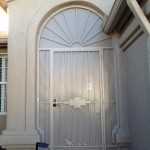 tan quail design screen door and enclosure image