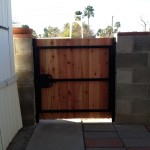 metal and wooden side gate image