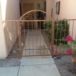 brown enclosure and gate with spiral design image
