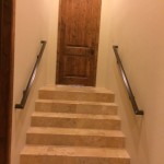 matching metal handrails on stairs image