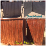 security door finish options sandblasted and rust images