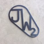 jw2 initials metal design cutout image